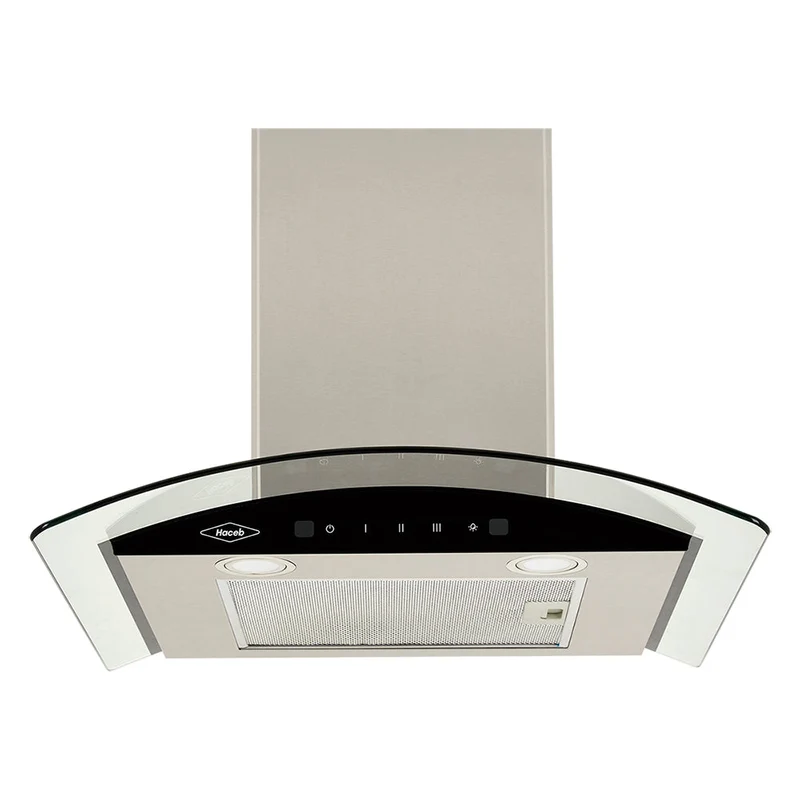 Campana Península Vidrio Inox 60 cm 3 Velocidades, Negro