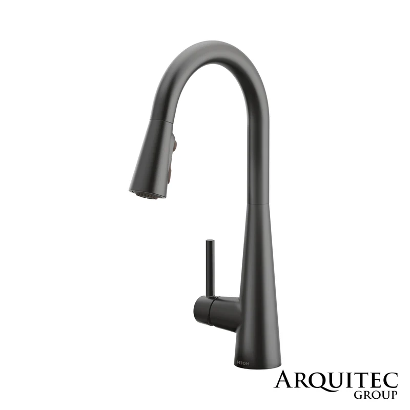 Grifo Abatible De Arco Alto Color Negro Mate - Moen - 7864BL