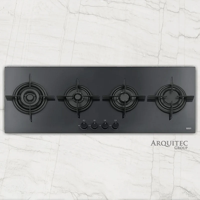 Encimera de gas 118 cm - Crystal Black - FHCR 1204 3G TC HE BK C