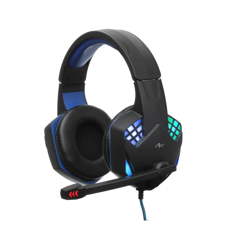 Auriculares ART para juegos, con micrófono, retroiluminación LED, G11