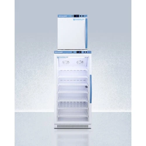 Accucold ARG8PV-AFZ1PVSTACKLHD 24" All-Refrigerator/All-Freezer Combo