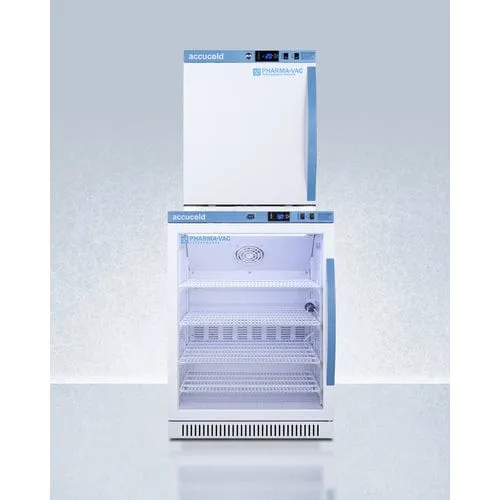 Accucold ARG6PV-AFZ1PVSTACKLHD 24" All-Refrigerator/All-Freezer Combo