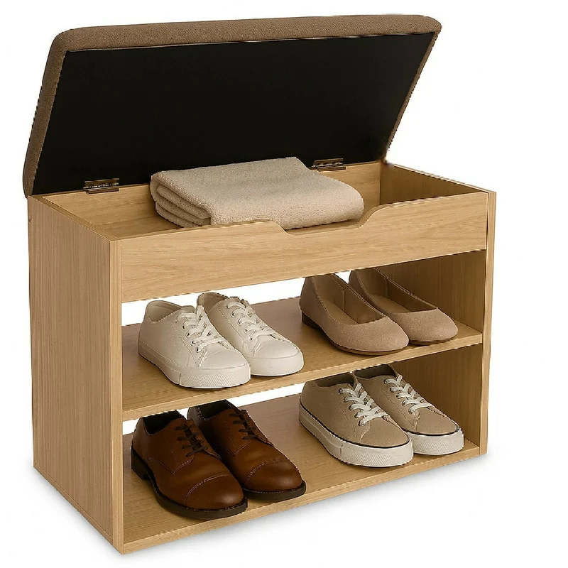 Mueble Organizador Zapatero-Baúl 43x60x30 Madera/Mocca