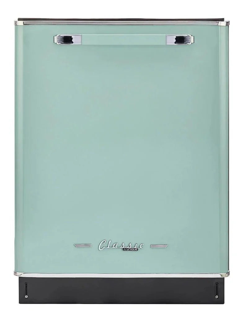 Unique UGP-24CR DW T | Classic Retro 24-Inch Top Control Dishwasher Ocean Mist Turquoise
