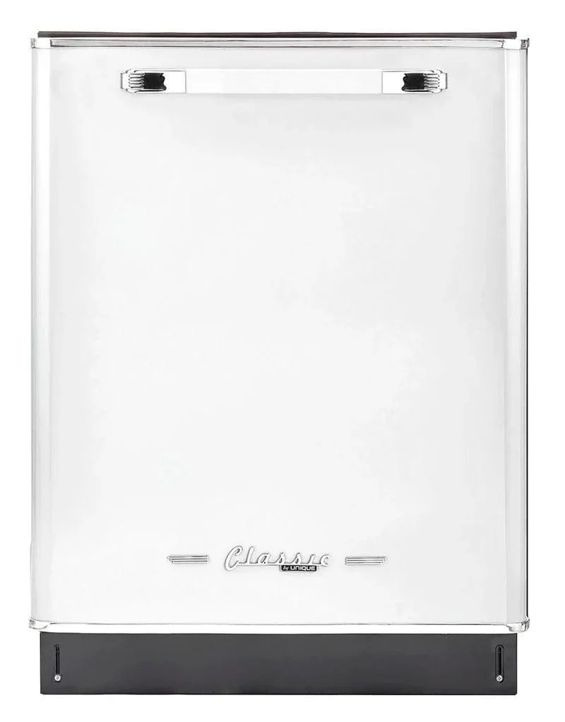 Unique UGP-24CR DW W | Classic Retro 24" Top Control Dishwasher Marshmallow White