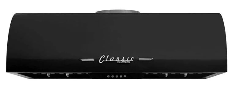 Unique UGP-36CR RH B | Classic Retro 36" Ducted Under Cabinet Range Hood Midnight Black