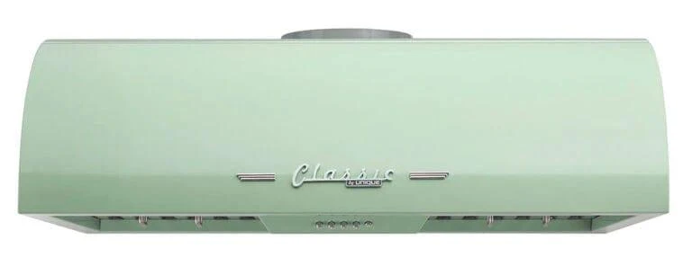 Unique UGP-36CR RH LG | Classic Retro 36" Ducted Range Hood Summer Mint Green