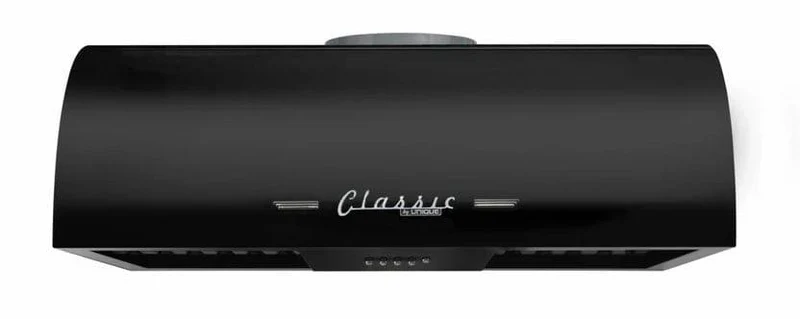 Unique UGP-24CR RH B | Classic Retro 24" Ducted Range Hood Midnight Black