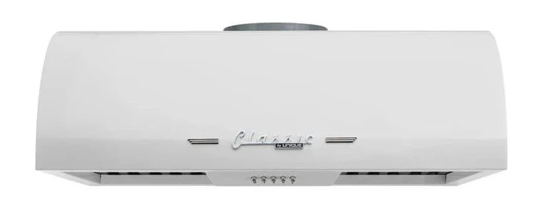 Unique UGP-24CR RH W | Classic Retro 24" Ducted Range Hood Marshmallow White