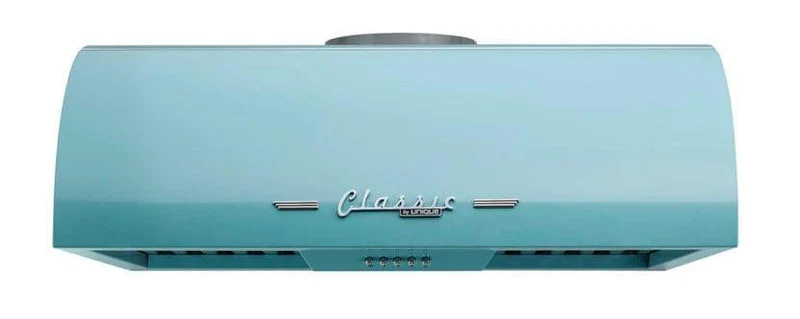 Unique Classic Retro 24-Inch Ducted Range Hood Ocean Mist Turquoise