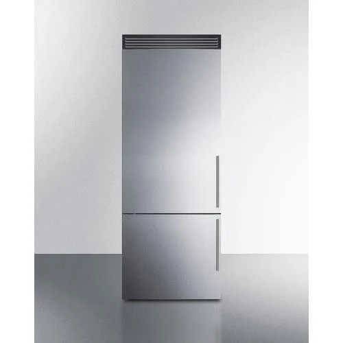 Summit 28" Wide Bottom Freezer Refrigerator FFBF279SSXIMH72LHD