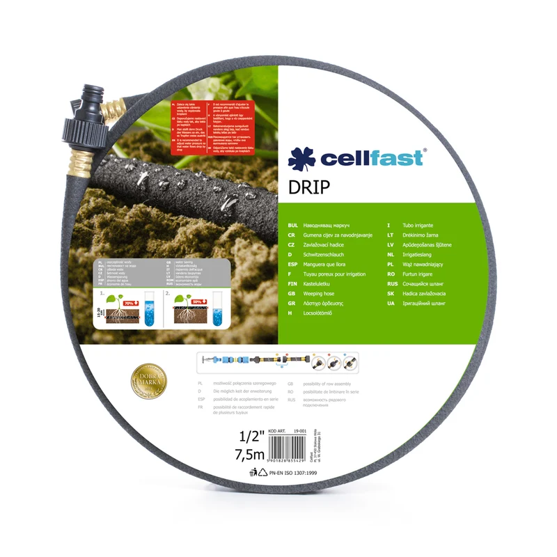 Manguera de Riego Cellfast Drip 1/2": Riego Económico y Preciso de Plantas