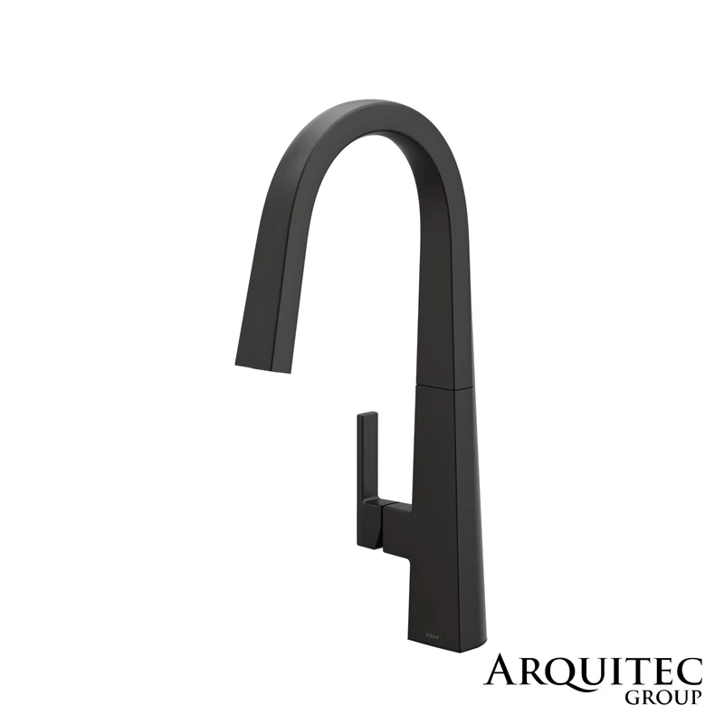 Grifo abatible Nio Black -Tecnología Power Clean, Duralock, Duralast y Reflex - Moen - S75005BL