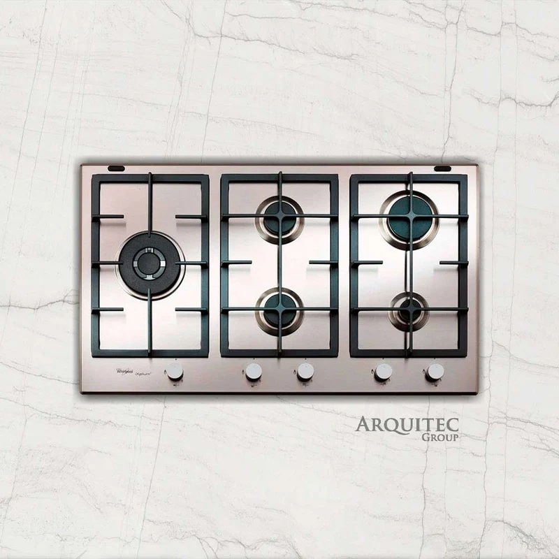 Cubierta a gas 5 quemadores 86 cms Acero inoxidable - AKT950IXL - Whirlpool