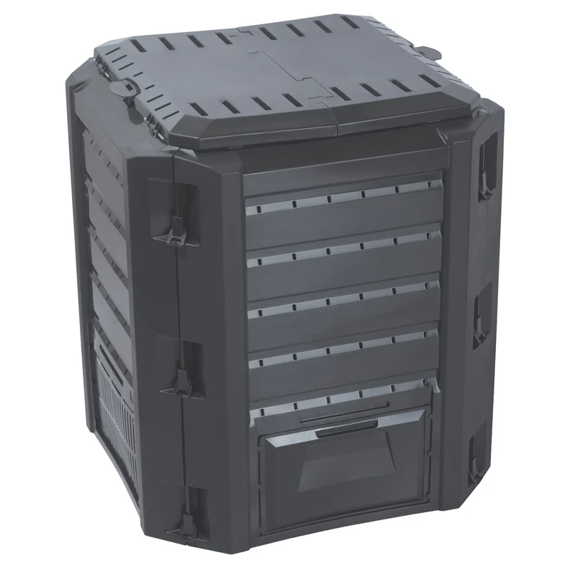 Prosperplast Compostador, resistente a las heladas, 380l, color negro, Compogreen