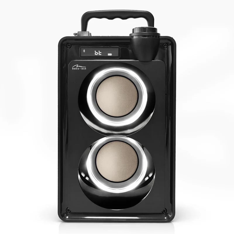 Altavoz Bluetooth portátil OVERBOX MT3186, radio FM, compatible con tarjetas SD y USB, potencia RMS de 30 W, Mediatech