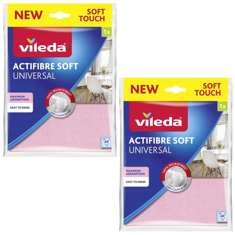 Gamuza multiusos Vileda Actifibre Soft - 2 piezas