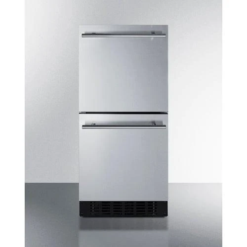 Summit 15" 2-Drawer Fridge - Seamless Stainless (ASDR1524)