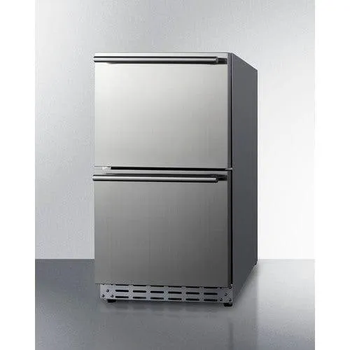 Summit 18" 2-Drawer Fridge - Panel Ready (ADRD18PNR)