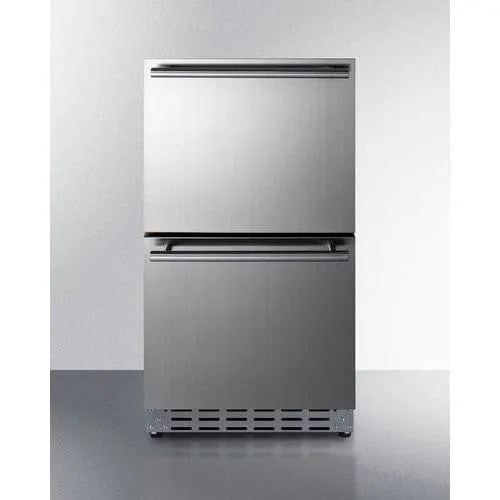 Summit 18" Wide Outdoor 2-Drawer All-Refrigerator, ADA Compliant ADRD18OS