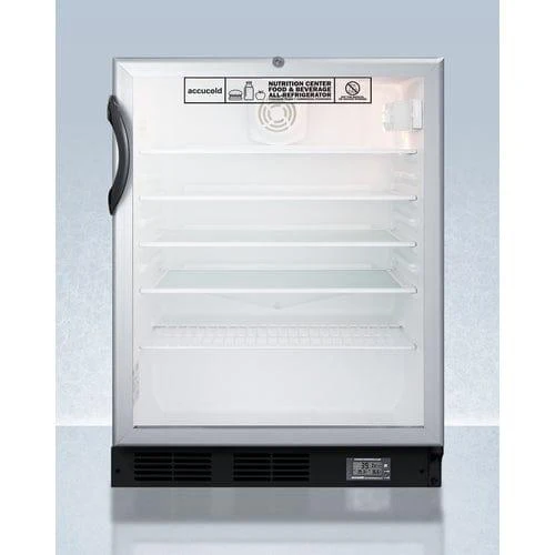 Accucold 24" Glass Door Refrigerator - ADA Compliant (SCR600BGLBINZADA)