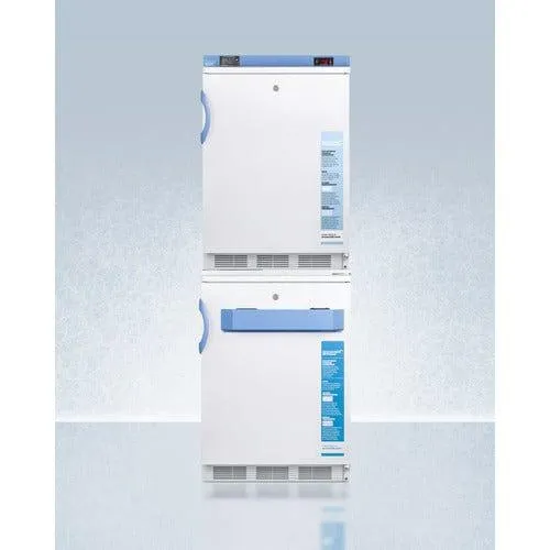 Accucold 24" FF7LW-VT65MLSTACKMED2 Combination All-Refrigerator and All-Freezer