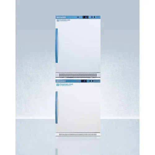 Accucold 24" Wide ARS6PV-AFZ5PVBIADASTACK All-Refrigerator/All-Freezer Combination