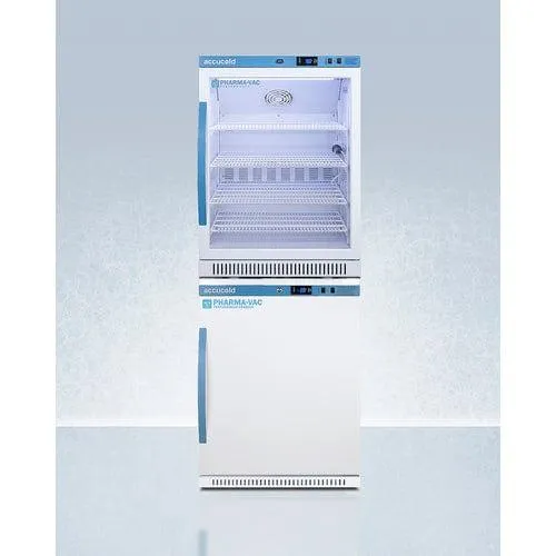 Accucold 24" Wide ARG6PV-AFZ5PVBIADASTACK Combo Refrigerator and Freezer