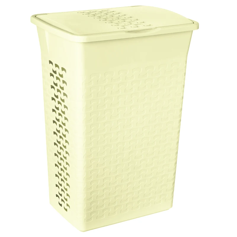 Cesto de ropa rectangular BranQ Cotton 55L - blanco