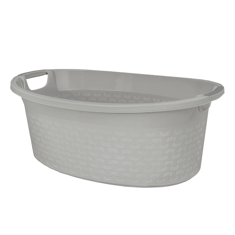 BranQ Cotton Bol ovalado para ropa sucia 60l color gris claro