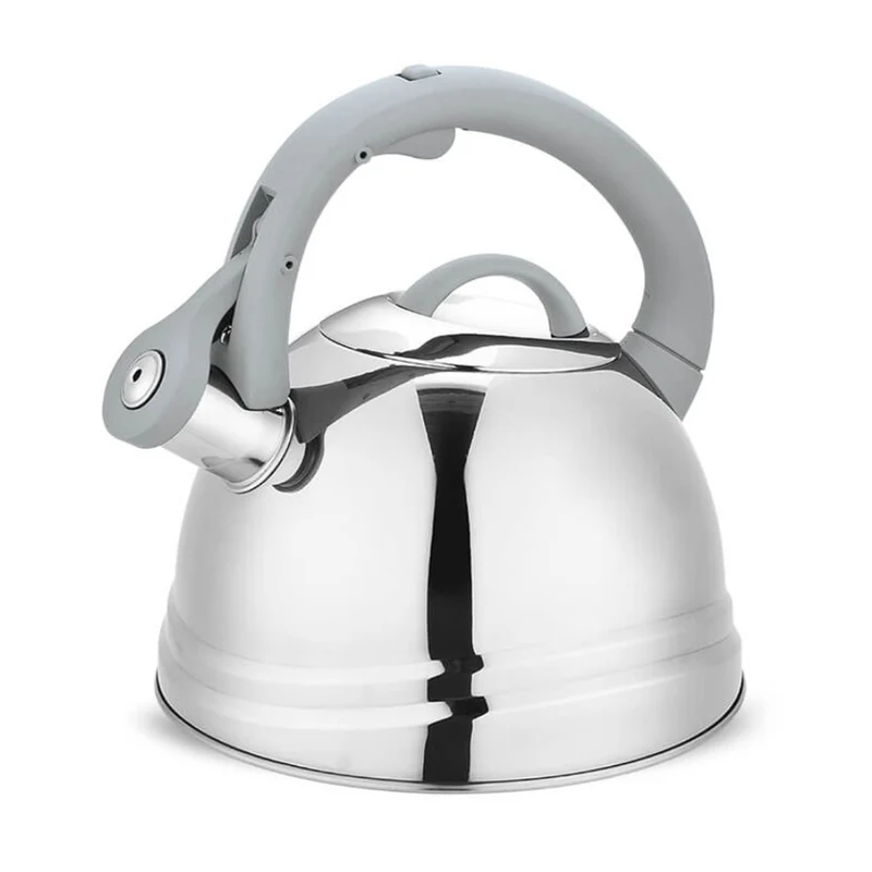 MAESTRO MR-1304 Hervidor clásico de 2,5L con silbato para estufa de gas eléctrica de inducción Placa de plata