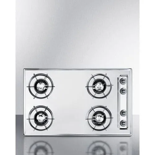 Summit 30" Wide 4-Burner Gas Cooktop ZNL053