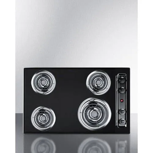 Summit 30" Wide 4-Burner Coil Cooktop TEL05