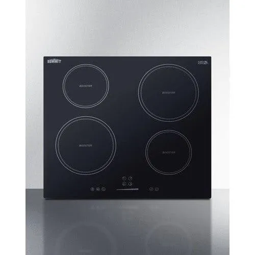 Summit 24" Wide 208-240V 4-Zone Induction Cooktop SINC4B241B