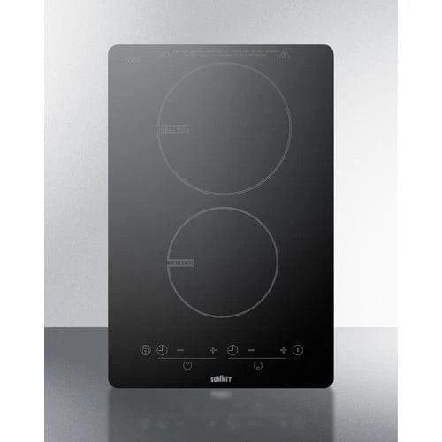 Summit 13" Wide 120V 2-Burner Induction Cooktop SINC2B120