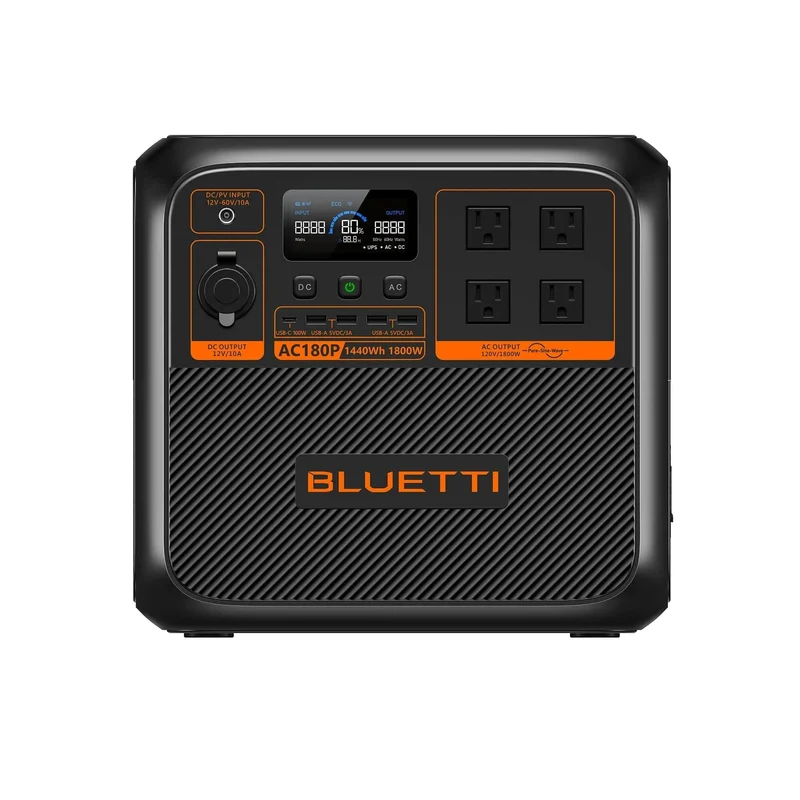 Bluetti AC180P Solar Portable Power Station | 1,800W 1,440Wh
