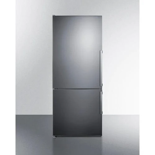 Summit 28" Wide Bottom Freezer Refrigerator FFBF284SSIMLHD