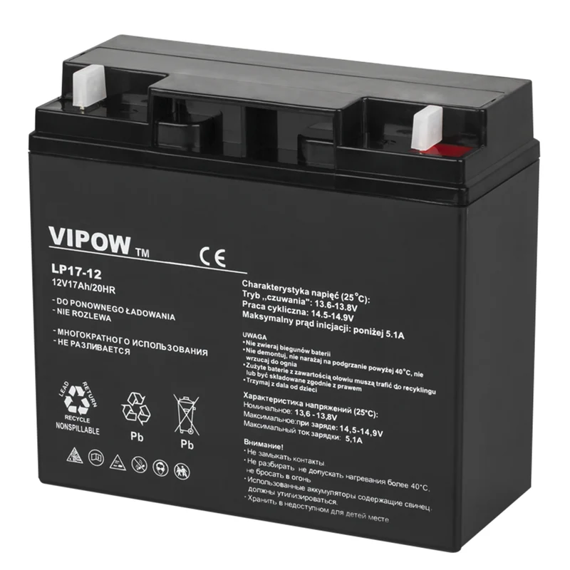 Vipov AGM 12V 17Ah batería de gel varios usos color negro