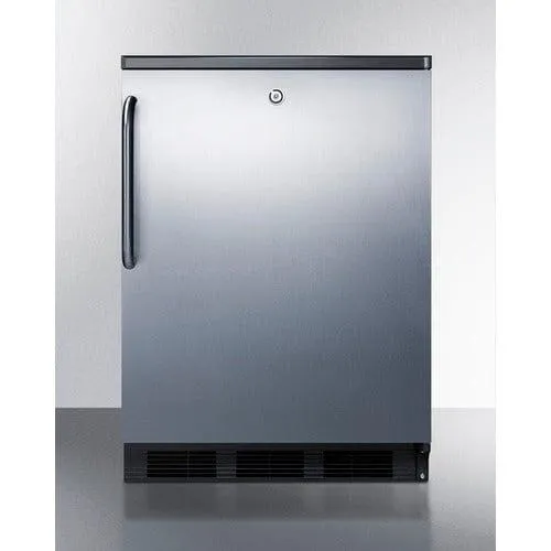 Accucold FF7LBLKSSTB | 24" Built-In Fridge - SS Towel Bar
