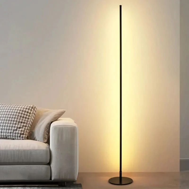 Decorative slim LED floor lamp with smooth brightness adjustment - perfect for relaxation corners and home offices