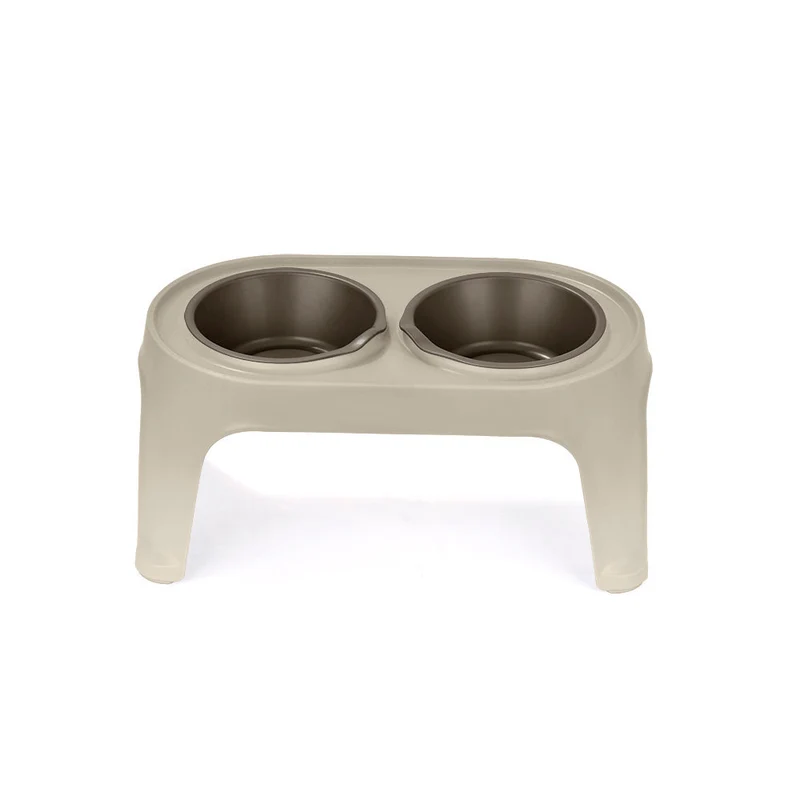 Comedero Alto para Perros Medium Taupe
