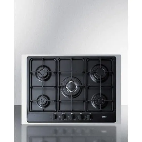 Summit 30" Wide 5-Burner Gas Cooktop GC5272BTK30