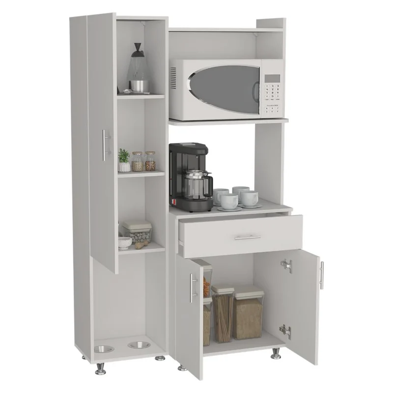 Alacena Multiusos Panter Eco, Kronos Blanco, una Puerta Abatible y Variedad de Entrepaños ZF