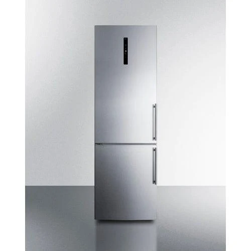 Summit 24" Wide Bottom Freezer Refrigerator FFBF249SS2LHD