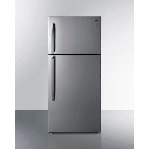 Summit 30" Wide Top Freezer Refrigerator w/ Icemaker - Stainless Look
