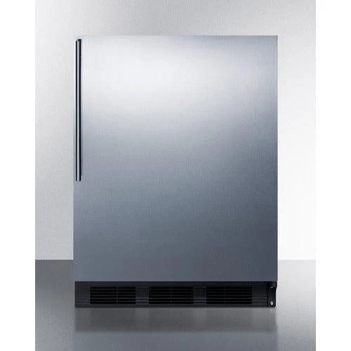 Summit 24" Built-In Fridge-Freezer - Vert Handle (CT663BKSSHVADA)