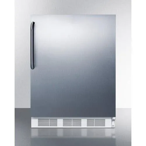 Summit 24" White Fridge-Freezer - Towel Bar Handle (CT661WSSTBADA)