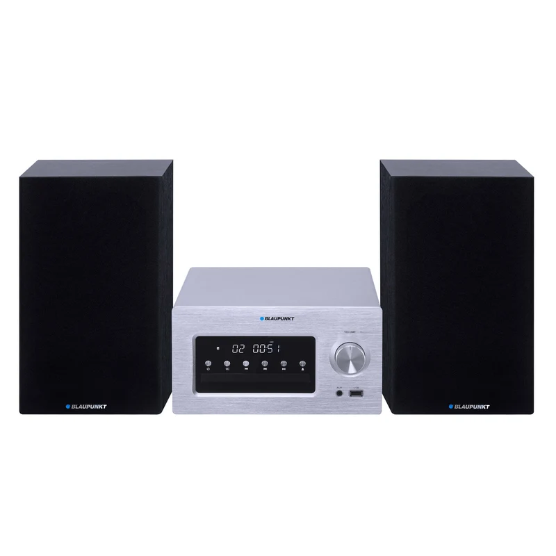 Equipo de música Blaupunkt, BT/AUX/CD/USB/MP3/FM, memoria para 40 emisoras, pantalla LED, potencia de 2x210 W, control de tonos, MS70BT