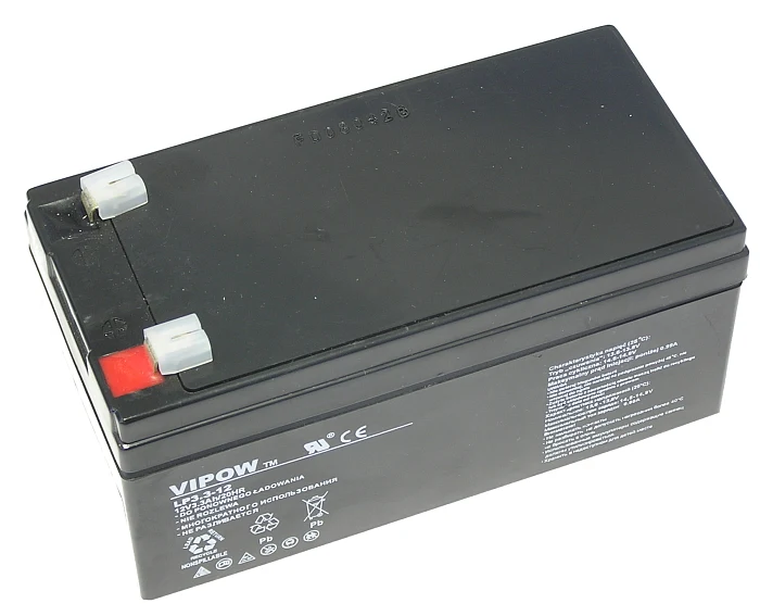 Batería de gel Vipow, sin mantenimiento, larga duración, 12V 3,3Ah