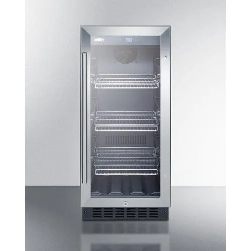 Summit 15" Wide Built-In Beverage Center SCR1536BGCSS